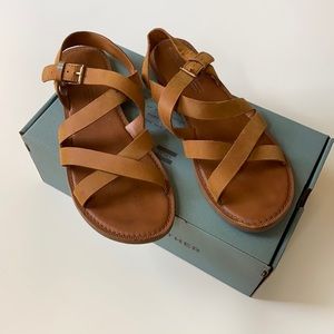 Toms Sicily Sandal in Tan Leather